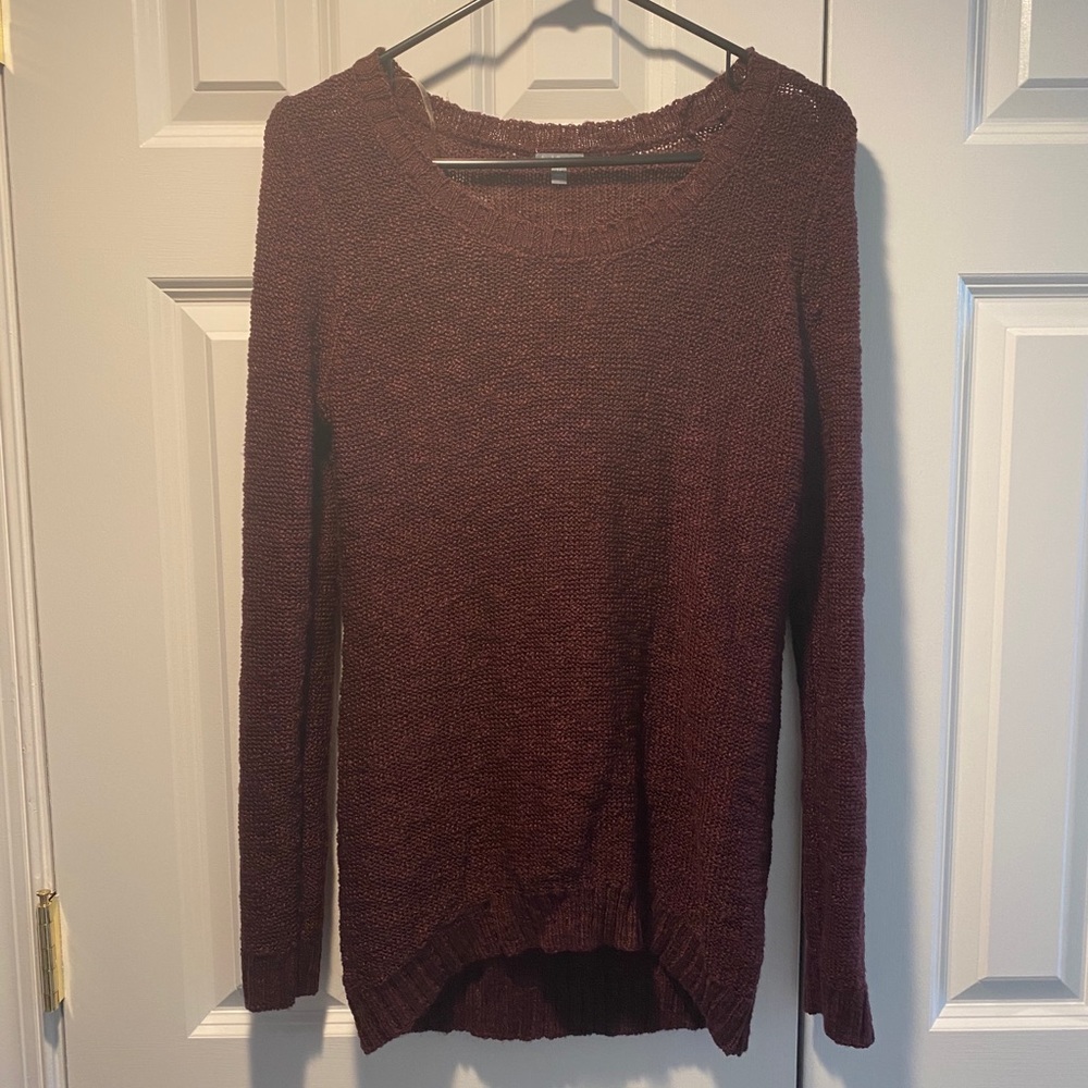 Long crochet knit sweater